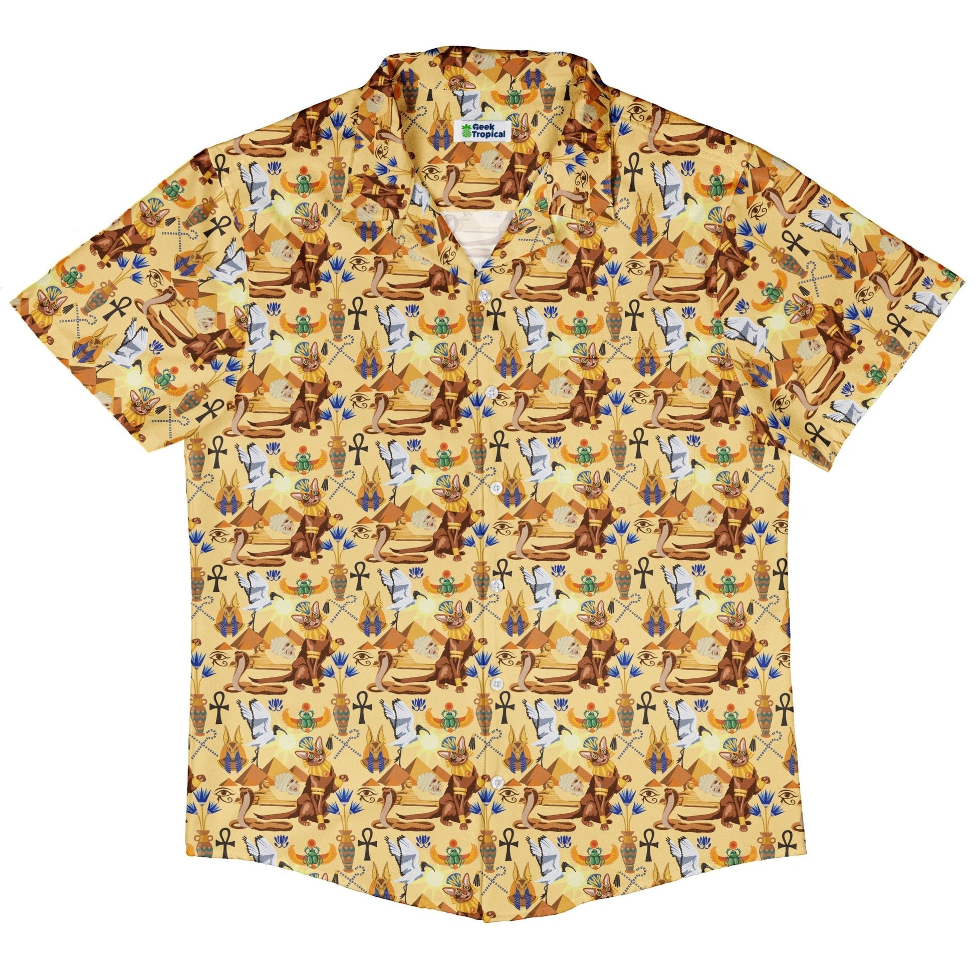 Feline of the Nile Button Up Shirt Geek Nerd 0925 adult sizing All Adult Button Up Shirts