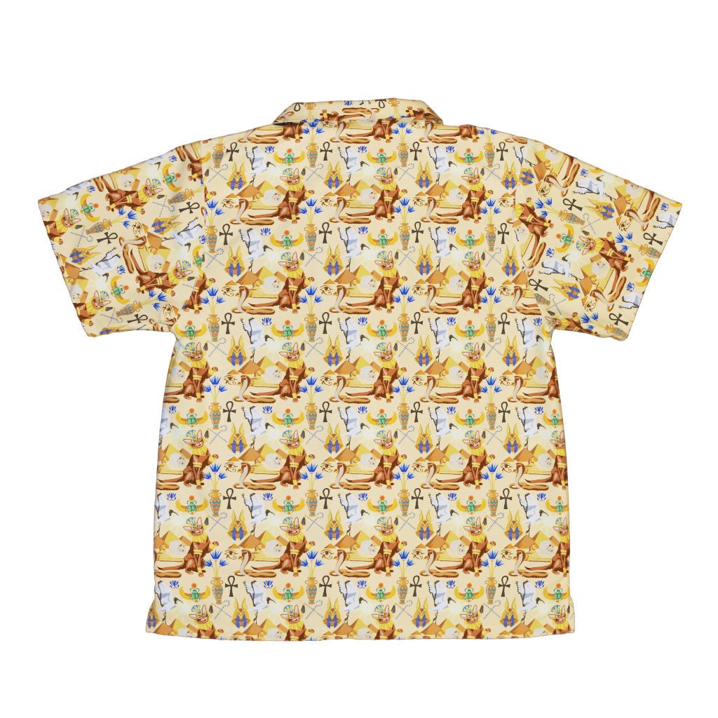 Feline of the Nile Youth Hawaiian Shirt Geek Nerd 0925 Animal Patterns Design by Julie Kitzes