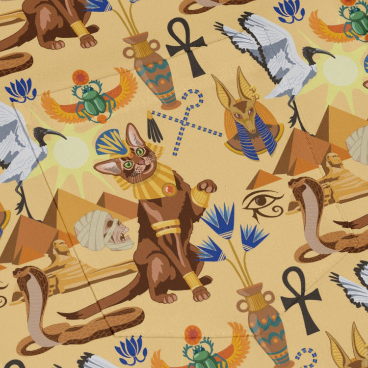 Feline of the Nile Long Sleeve Button Up Shirt Geek Nerd 0925 adult sizing All Adult Button Up Shirts