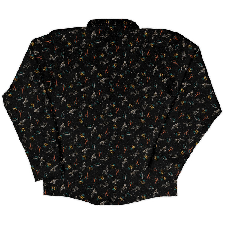 Nerdy Firefly Space Long Sleeve Button Up Shirt