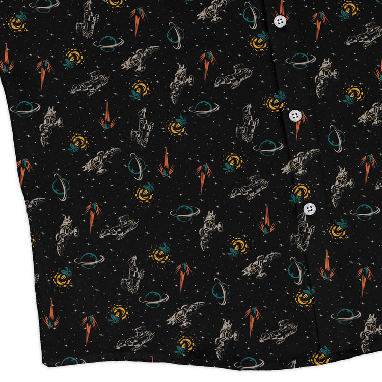 Nerdy Firefly Space Long Sleeve Button Up Shirt