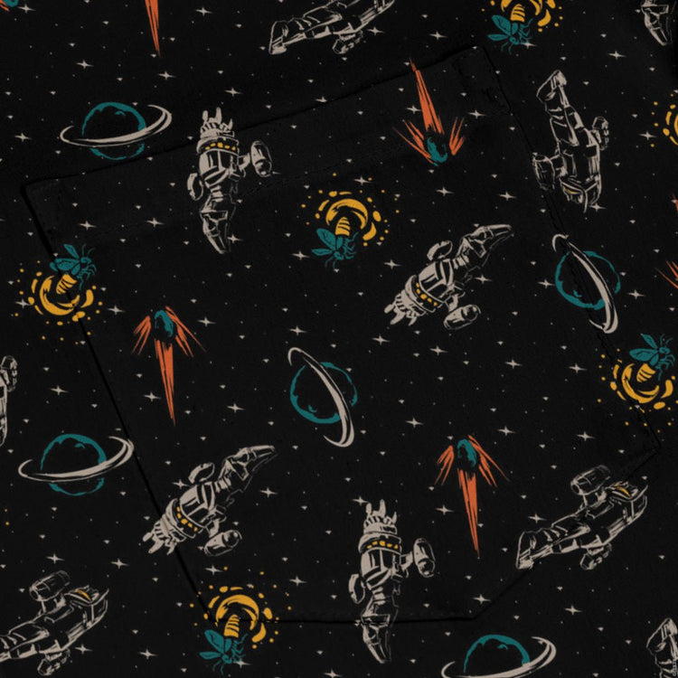Nerdy Firefly Space Long Sleeve Button Up Shirt