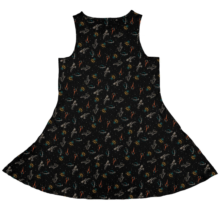 Nerdy Firefly Space Sleeveless Dress