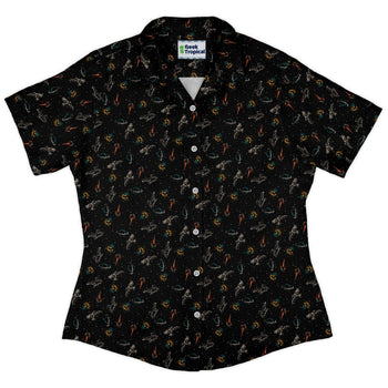 Nerdy Firefly Space Curvy Button Up Shirt