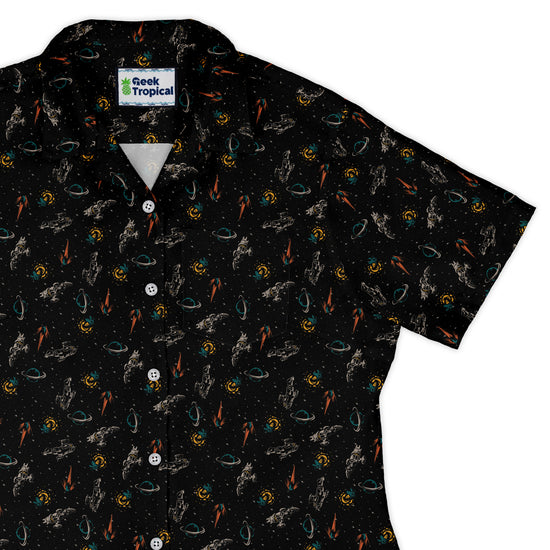 Nerdy Firefly Space Curvy Button Up Shirt