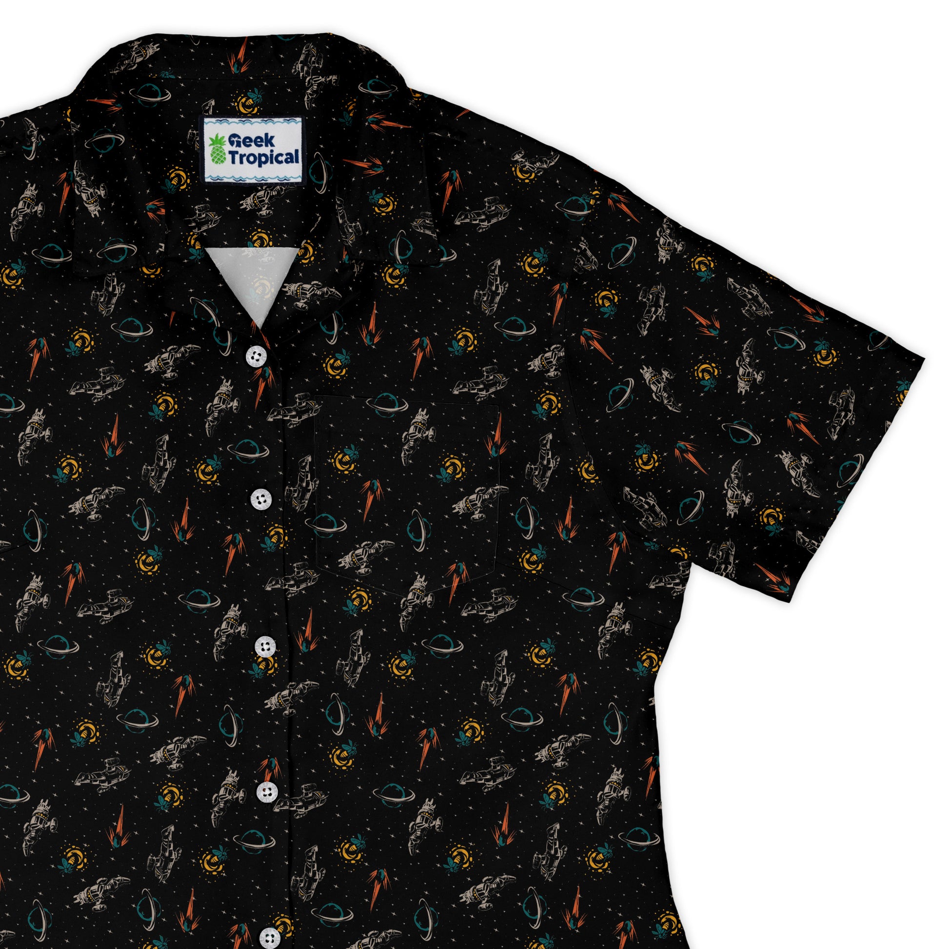 Firefly Space Curvy Button Up Shirt 1