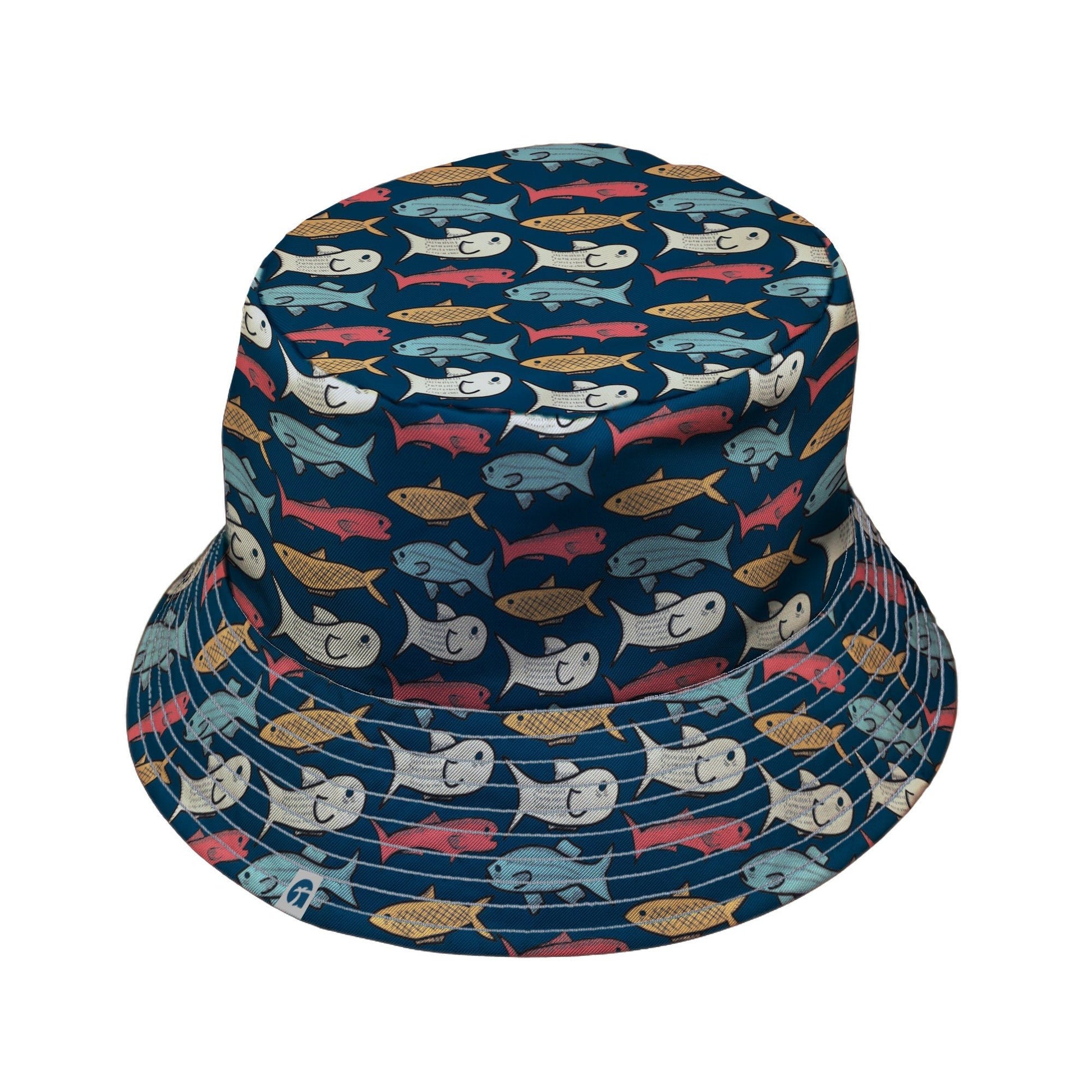 Fish Flow Bucket Hat Geek Nerd 0925 Animal Patterns Design by Heather Davenport