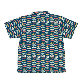 Fish Flow Youth Hawaiian Shirt Geek Nerd 0925 Animal Patterns Design by Heather Davenport