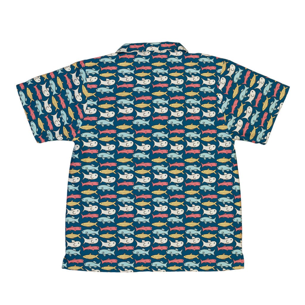 Fish Flow Youth Hawaiian Shirt Geek Nerd 0925 Animal Patterns Design by Heather Davenport