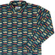 Fish Flow Long Sleeve Button Up Shirt Geek Nerd 0925 adult sizing All Adult Button Up Shirts