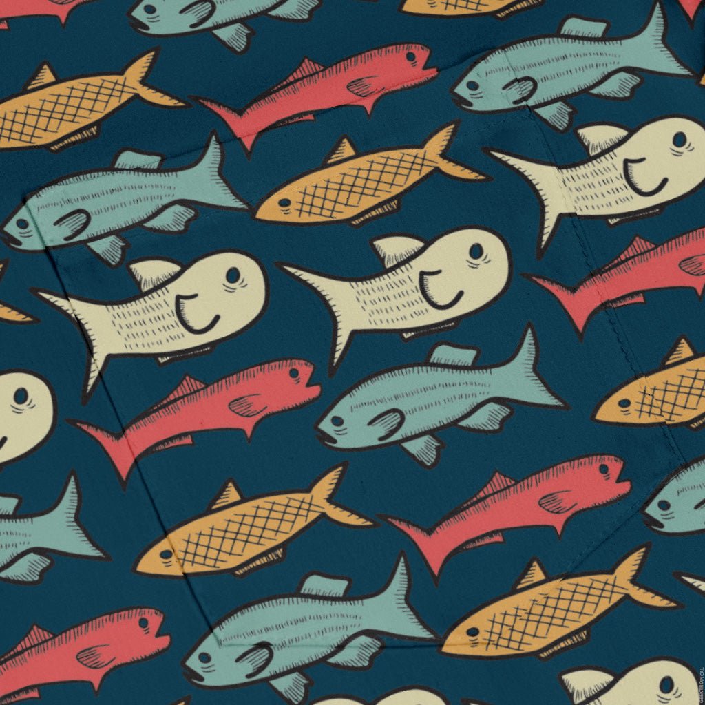 Fish Flow Long Sleeve Button Up Shirt Geek Nerd 0925 adult sizing All Adult Button Up Shirts