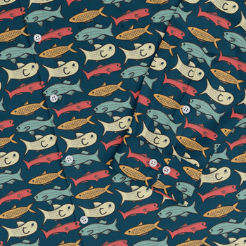 Fish Flow Long Sleeve Button Up Shirt Geek Nerd 0925 adult sizing All Adult Button Up Shirts