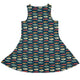 Fish Flow Dress Geek Nerd 0925 Animal Patterns Design by Heather Davenport