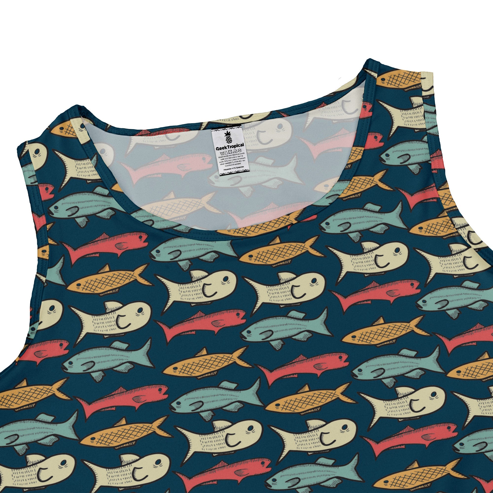 Fish Flow Dress Geek Nerd 0925 Animal Patterns Design by Heather Davenport