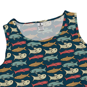 Fish Flow Dress Geek Nerd 0925 Animal Patterns Design by Heather Davenport