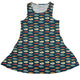 Fish Flow Dress Geek Nerd 0925 Animal Patterns Design by Heather Davenport