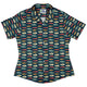 Fish Flow Curvy Button Up Shirt Geek Nerd 0925 All Adult Button Up Shirts Animal Patterns