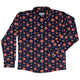 Flapjack Octopus Anime Long Sleeve Button Up Shirt Geek Nerd adult sizing anime Design by Ardi Tong