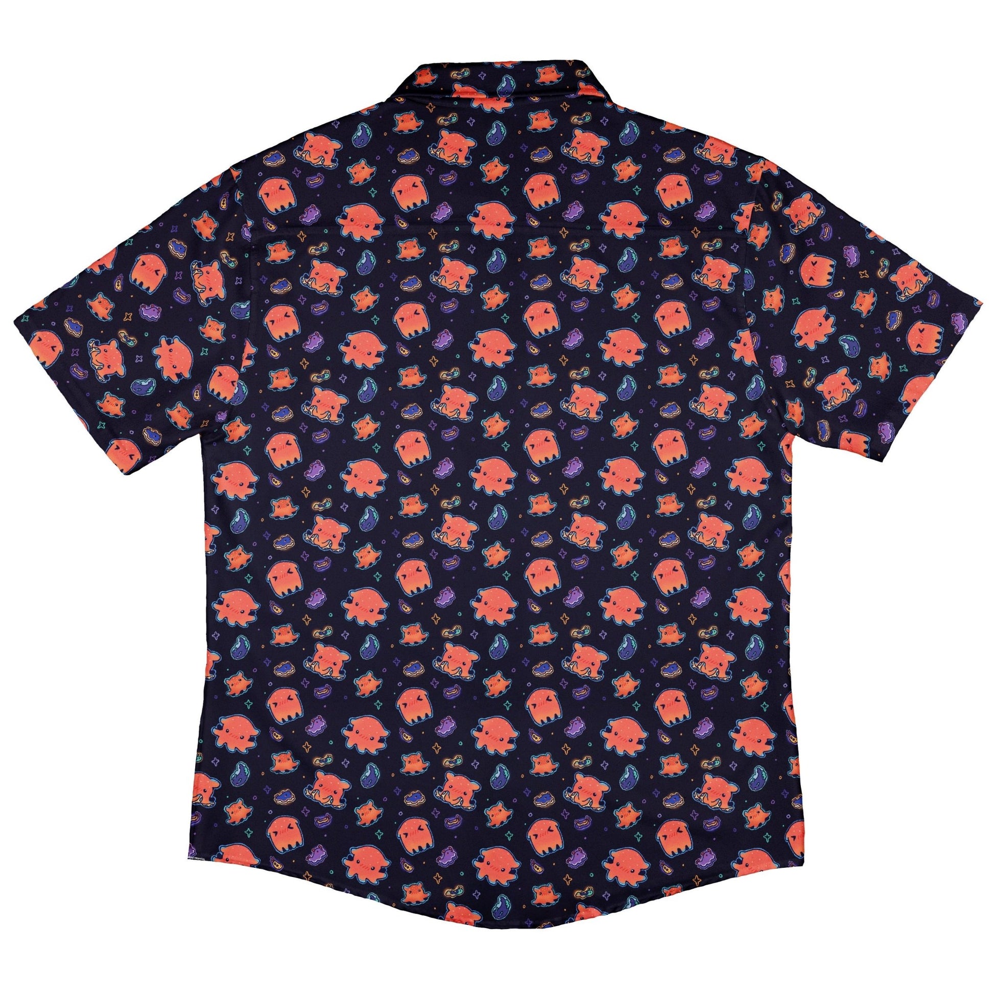 Flapjack Octopus Anime Button Up Shirt Geek Nerd adult sizing anime Design by Ardi Tong