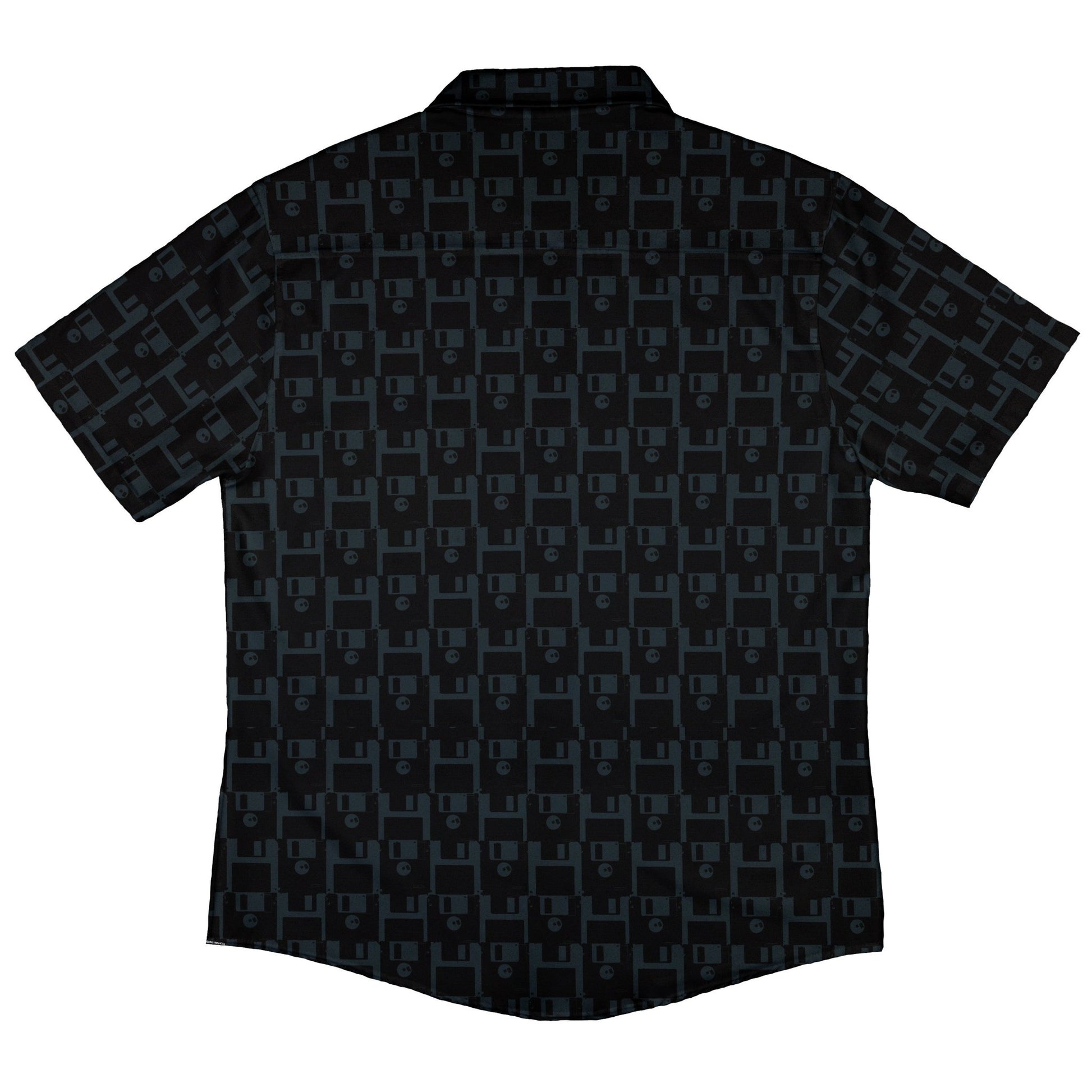 Floppy Disk Button Up Shirt Geek Nerd adult sizing computer print Design by Random Galaxy