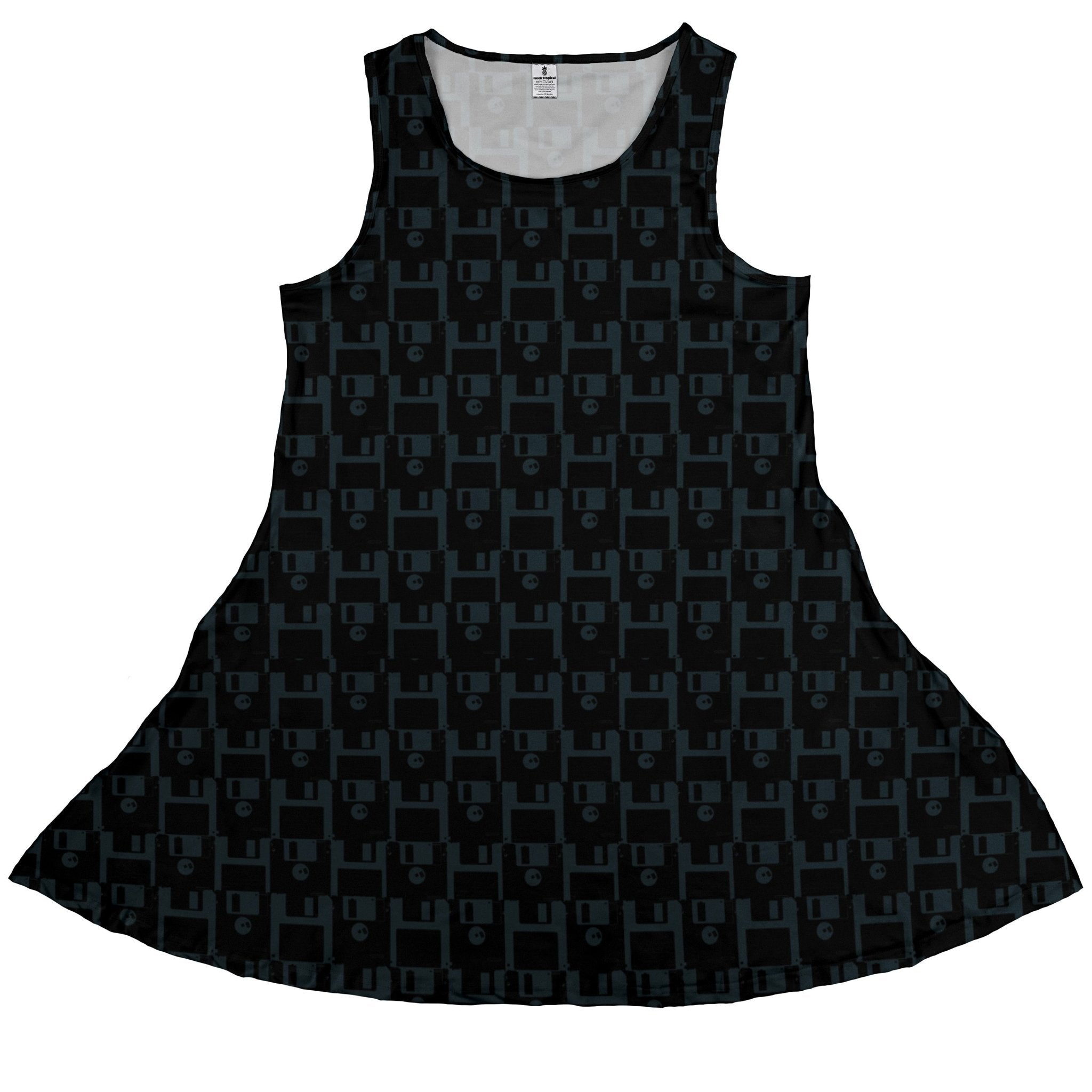 Floppy Disk Dress Geek Nerd computer print Design by Random Galaxy lx - C