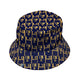 Floppy Disk Yellow Blue Bucket Hat Geek Nerd computer print Design by Random Galaxy lx - B