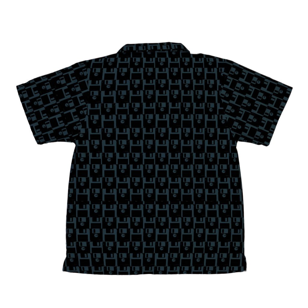 Floppy Disk Youth Hawaiian Shirt Geek Nerd computer print Design by Random Galaxy q4