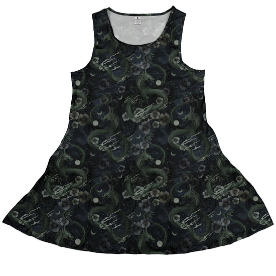 Floral Dragon Fog Dress Geek Nerd Design by Episodic Fantasy Prints lx - C