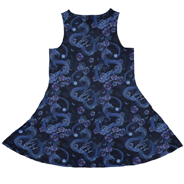 Floral Dragon Night Dress Geek Nerd Design by Episodic Fantasy Prints lx - C