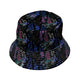 Floral Purple Night Bucket Hat Geek Nerd 0925 Botany Print Design by Episodic