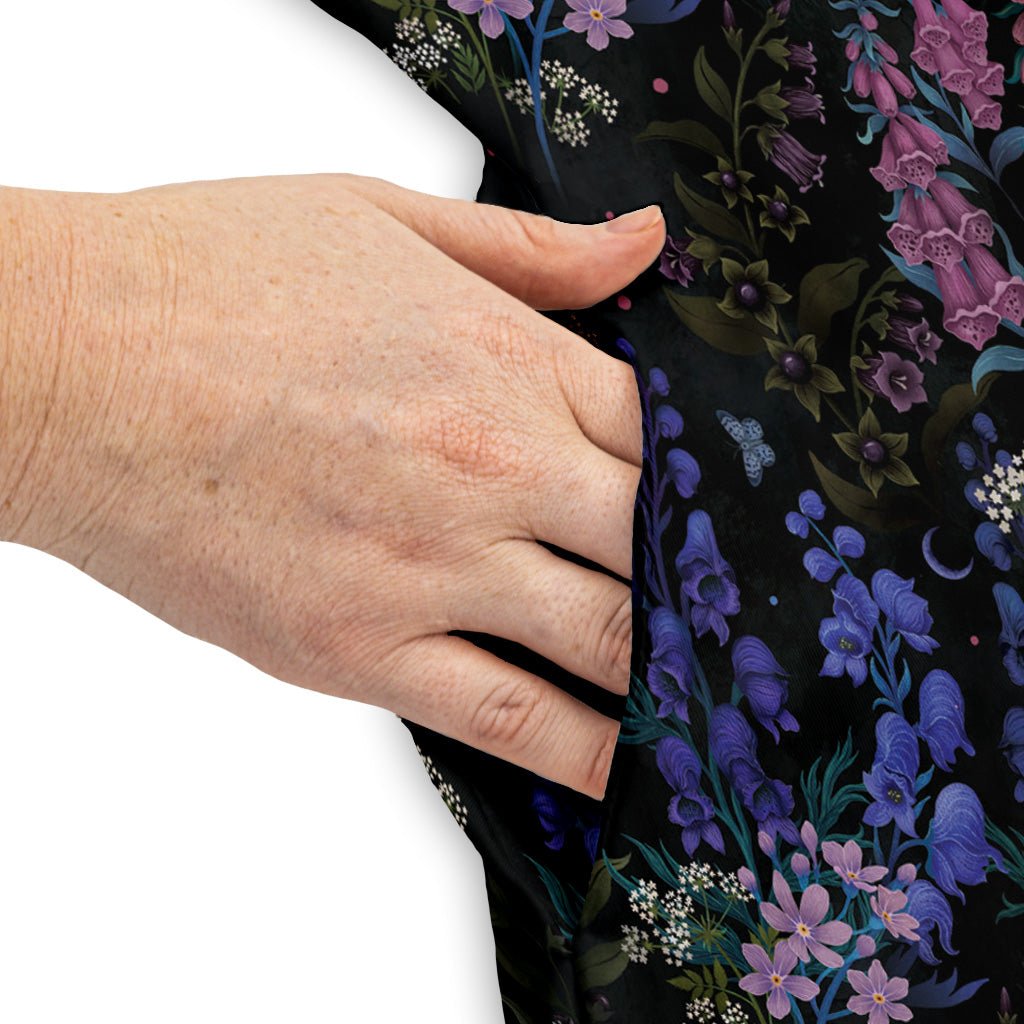 Floral Purple Night Dress Geek Nerd 0925 Botany Print Design by Episodic