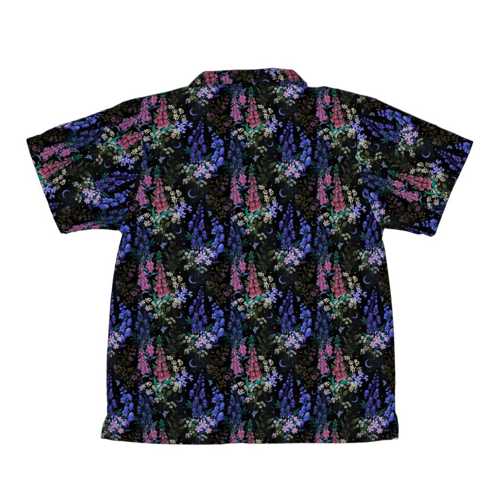 Floral Purple Night Youth Hawaiian Shirt Geek Nerd 0925 Botany Print Design by Episodic