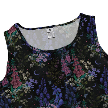 Floral Purple Night Dress Geek Nerd 0925 Botany Print Design by Episodic