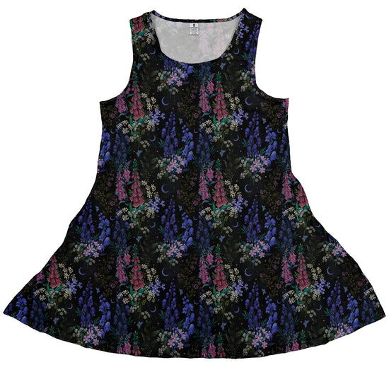 Floral Purple Night Dress Geek Nerd 0925 Botany Print Design by Episodic