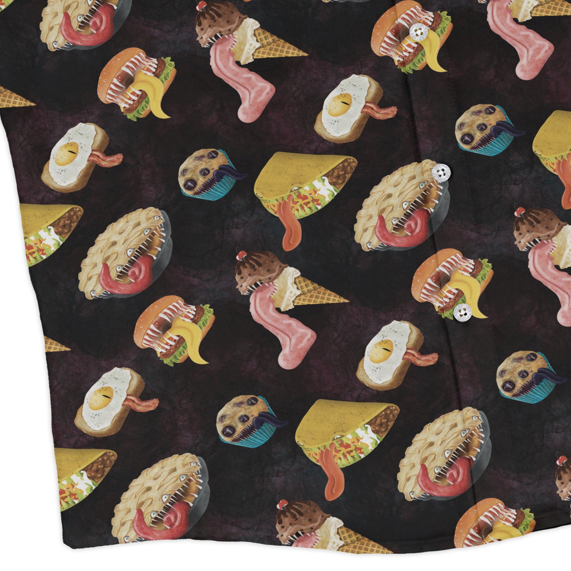 Food Mimics Dnd Long Sleeve Button Up Shirt Geek Nerd adult sizing Designs by Nathan dnd & rpg print