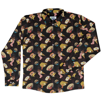Food Mimics Dnd Long Sleeve Button Up Shirt Geek Nerd adult sizing Designs by Nathan dnd & rpg print
