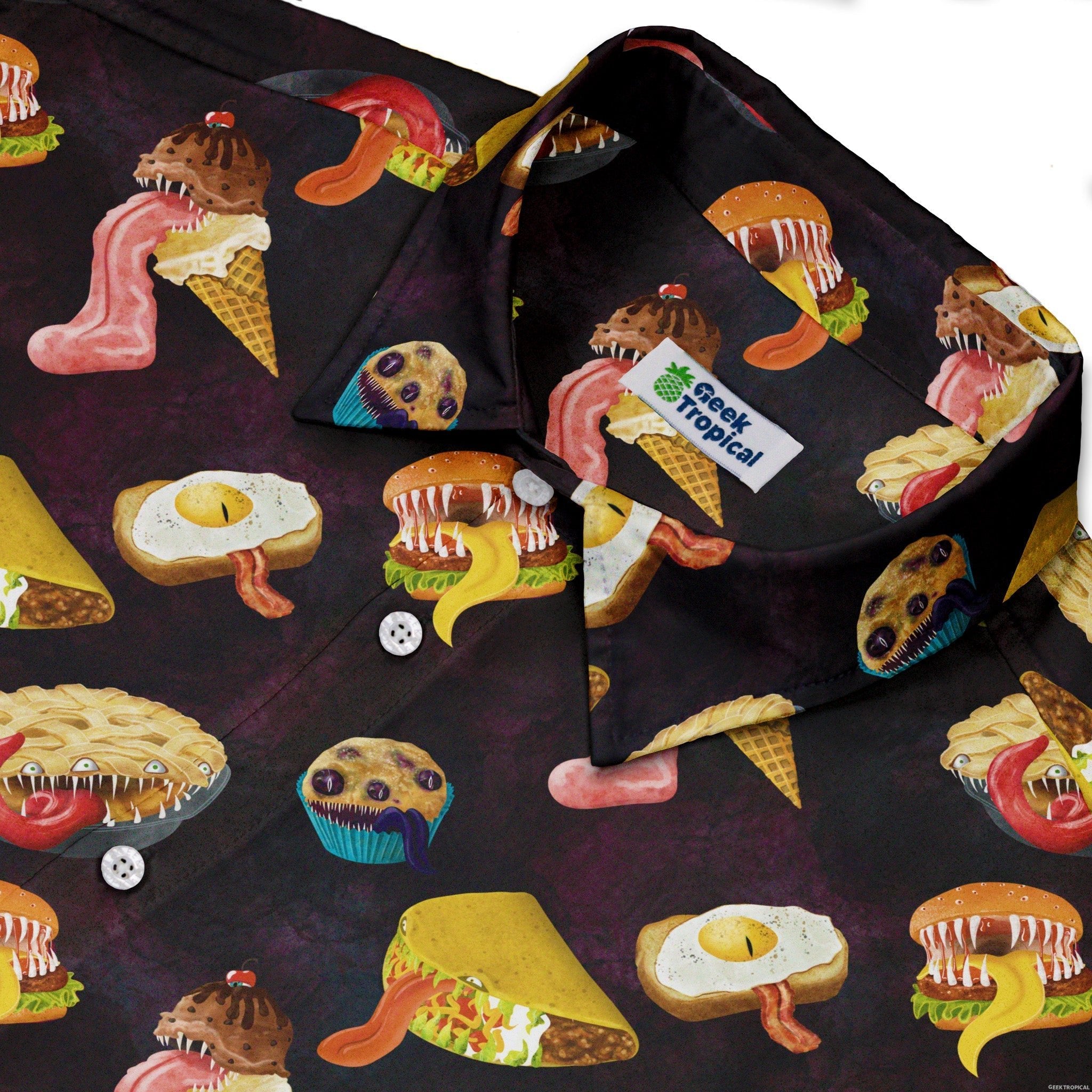 Food Mimics Dnd Button Up Shirt - adult sizing - Designs by Nathan - dnd & rpg print