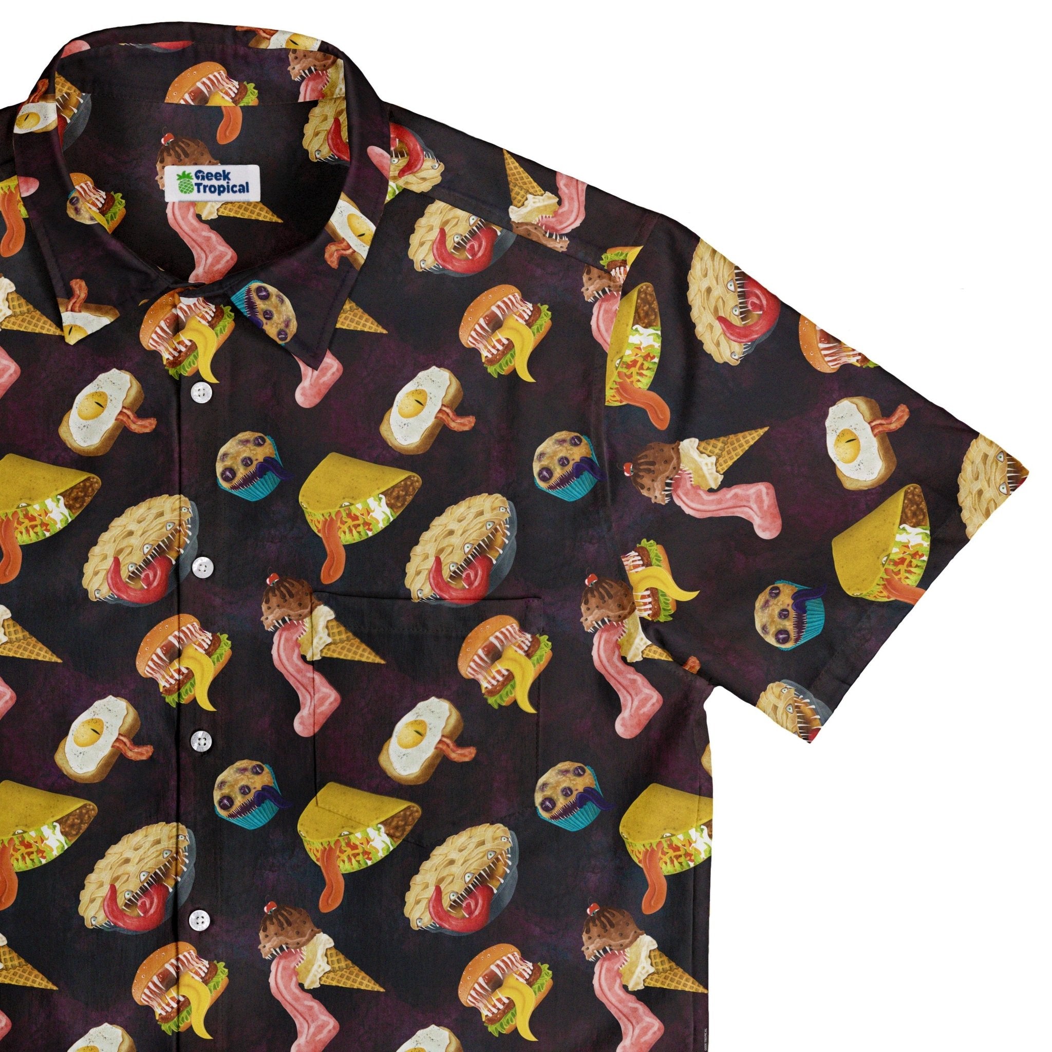 Food Mimics Dnd Button Up Shirt - adult sizing - Designs by Nathan - dnd & rpg print