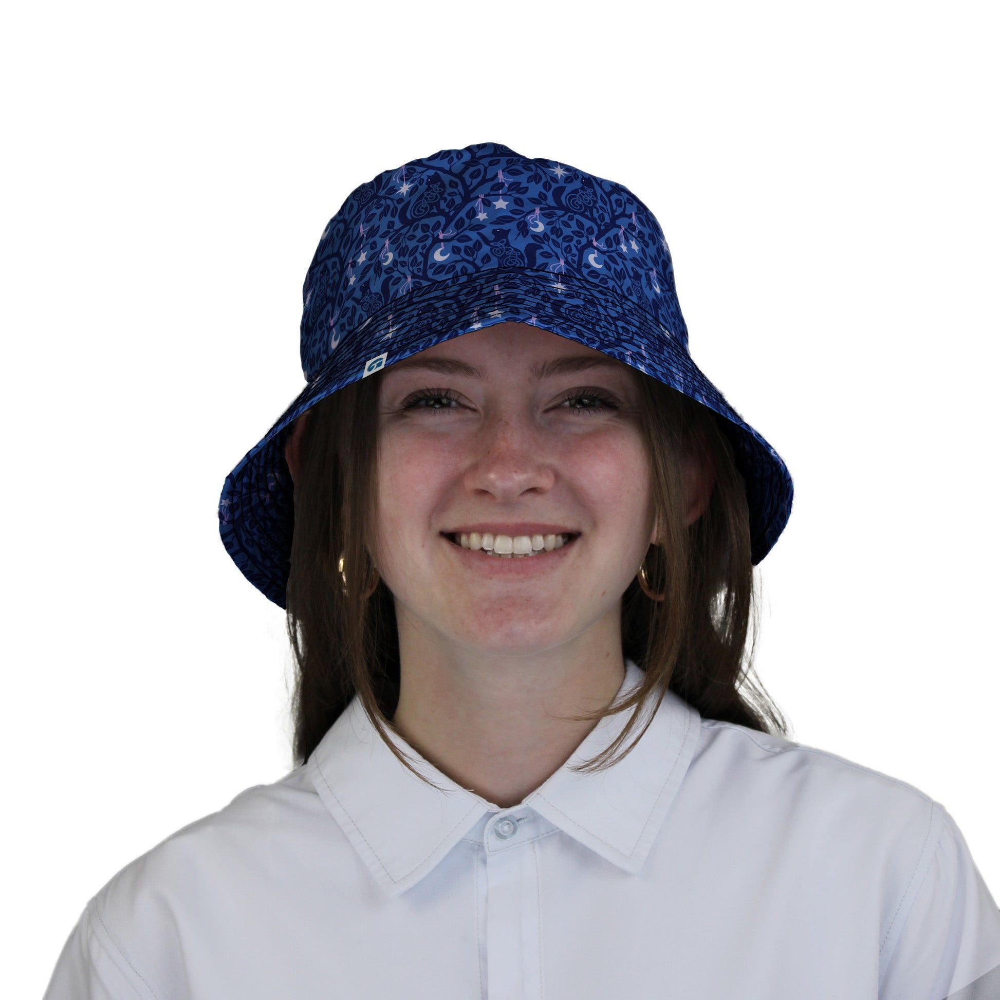Forest Cats Blue Bucket Hat Woman