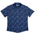 Forest Cats Blue Button Up Shirt Flat Front
