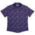 Forest Cats Lilac Button Up Shirt Flat Front