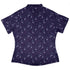 Forest Cats Lilac Curvy Button Up Shirt womens back