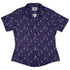 Forest Cats Lilac Curvy Button Up Shirt womens front