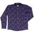 Forest Cats Lilac Long Sleeve Button Up Shirt front