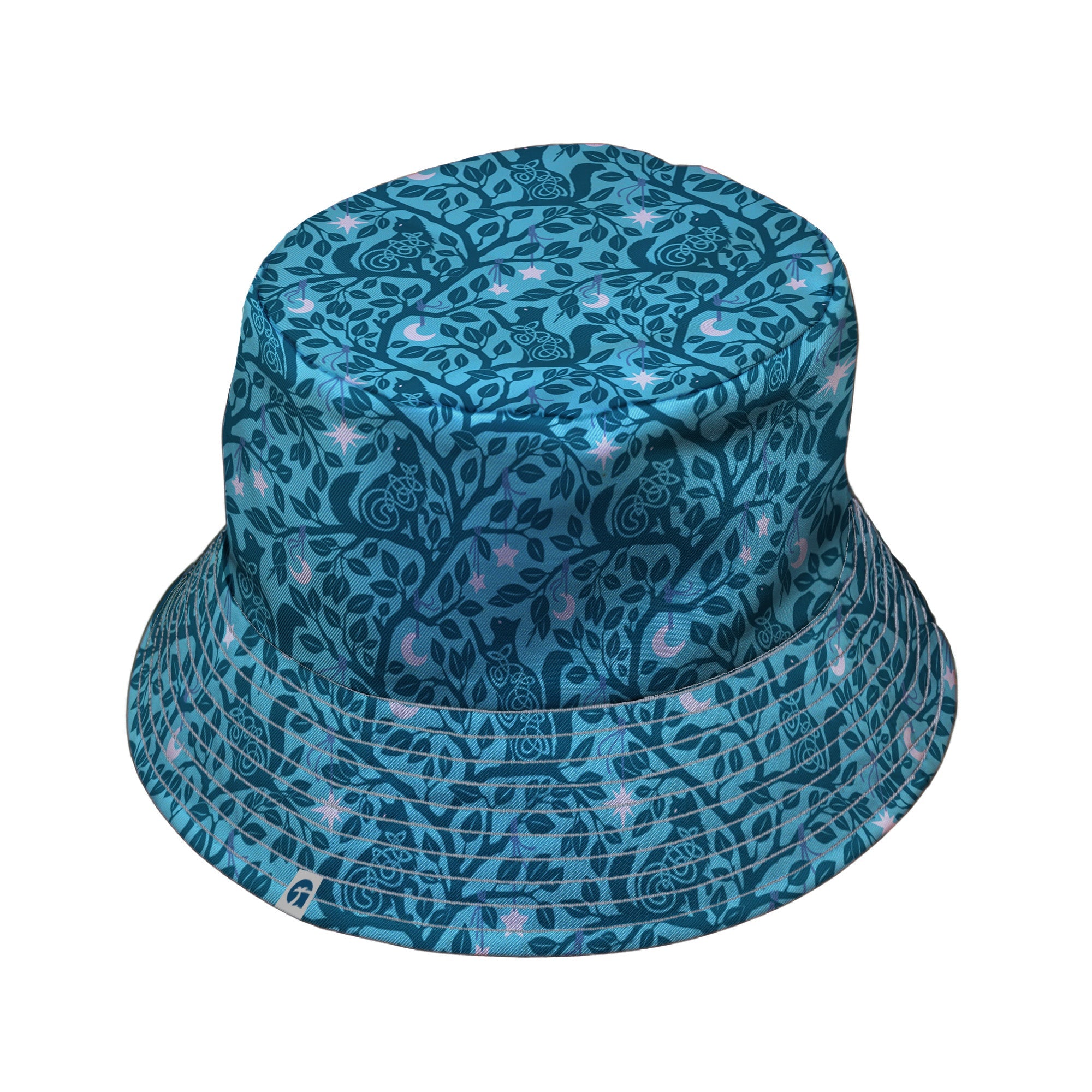 Forest Cats Teal Bucket Hat 2