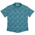 Forest Cats Teal Button Up Shirt Flat Front