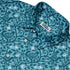 Forest Cats Teal Button Up Shirt Neck