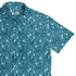 Forest Cats Teal Button Up Shirt Top Corner