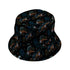Forest Foxes Bucket Hat Black Stitching
