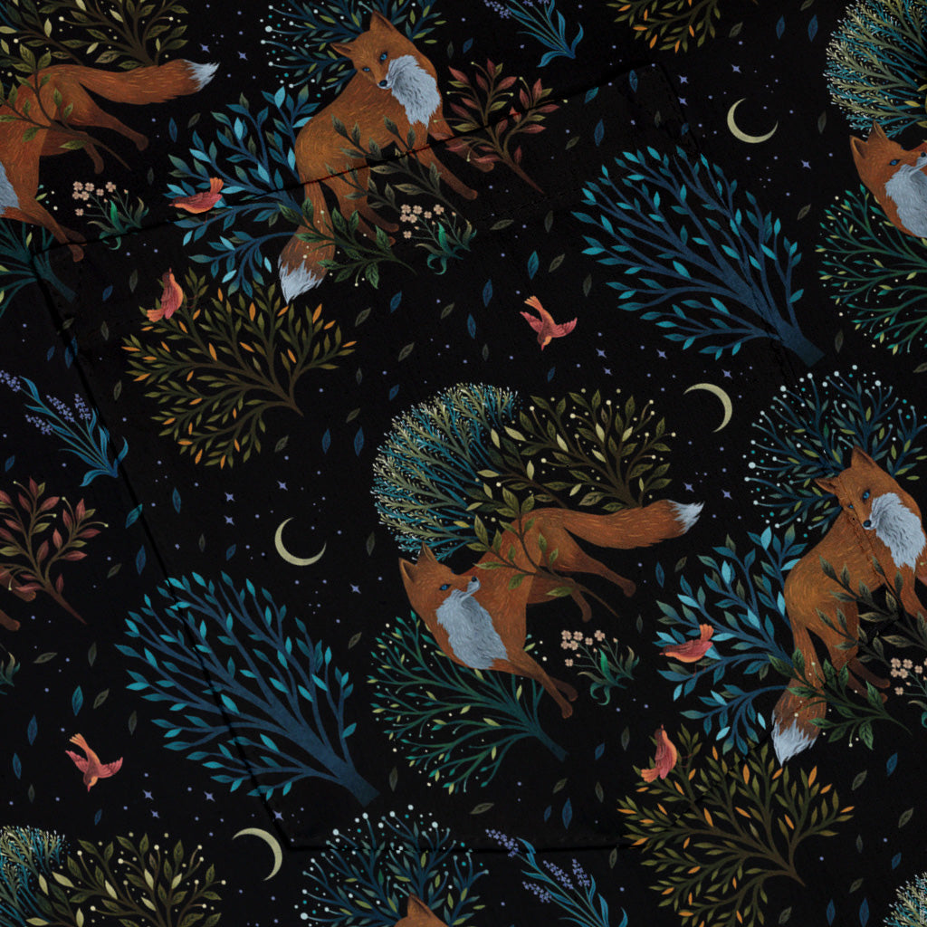 Forest Foxes Button Up Shirt Pocket